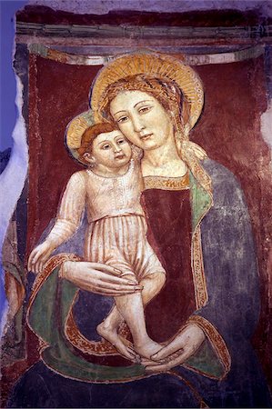 Fresco of Madonna and the child Jesus, Amalfi Cathedral, Amalfi, Costiera Amalfitana, UNESCO World Heritage Site, Campania, Italy, Europe Stock Photo - Rights-Managed, Code: 841-03677485