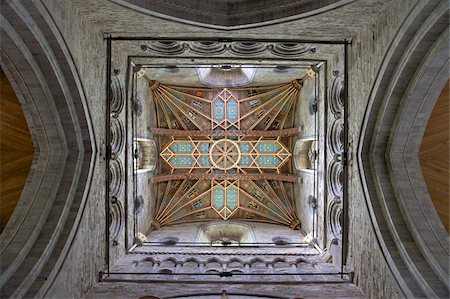 simsearch:841-08240211,k - Tower lantern ceiling, St. Davids Cathedral, Pembrokeshire National Park, Wales, United Kingdom, Europe Stock Photo - Rights-Managed, Code: 841-03677545