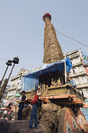 Machhendranath Chariot, Machhendranath Raath Jaatra festival, Patan, UNESCO World Heritage Site, Kathmandu Valley, Nepal, Asia Stock Photo - Rights-Managed, Code: 841-03672856