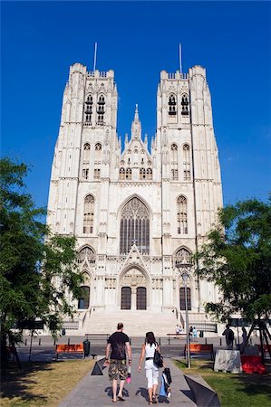 st michael - Cathedrale des Sts. Michael and Gudule, Brussels, Belgium, Europe Stock Photo - Rights-Managed, Code: 841-03673069