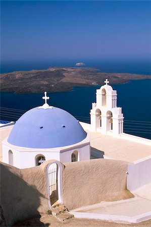 simsearch:841-07913791,k - Firostefani, island of Santorini (Thira), Cyclades Islands, Aegean, Greek Islands, Greece, Europe Foto de stock - Con derechos protegidos, Código: 841-03673212