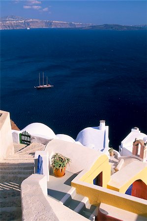 Oia (Ia), island of Santorini (Thira), Cyclades Islands, Aegean, Greek Islands, Greece, Europe Foto de stock - Con derechos protegidos, Código: 841-03673235