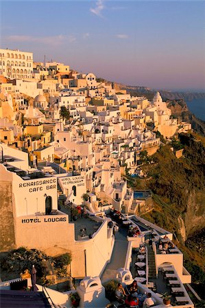Fira, island of Santorini (Thira), Cyclades Islands, Aegean, Greek Islands, Greece, Europe Stock Photo - Rights-Managed, Code: 841-03673248