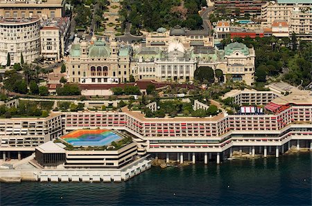 View from helicopter of the Casino, Monte Carlo, Monaco, Cote d'Azur, Europe Stock Photo - Rights-Managed, Code: 841-03673444