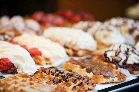 Belgian waffle shop, Brussels, Belgium, Europe Stock Photo - Rights-Managed, Code: 841-03868381