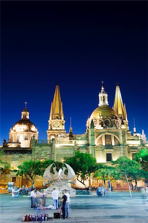 Cathedral in Plaza de Armas, Guadalajara, Mexico, North America Stock Photo - Rights-Managed, Code: 841-03868585