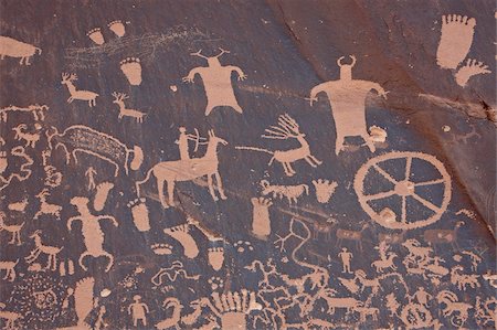 Petroglyphs on Newspaper Rock, Newspaper Rock Recreation Area, Utah, United States of America, North America Stock Photo - Rights-Managed, Code: 841-03868970