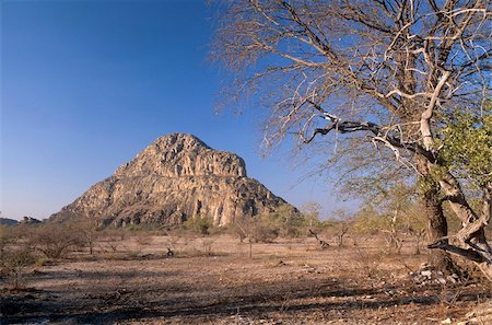 Male Hill, 410m, overlooking western Kalahari desert, Tsodilo Hills rock art sites, UNESCO World Heritage Site, Ngamiland, Botswana, Africa Stock Photo - Rights-Managed, Code: 841-03869479