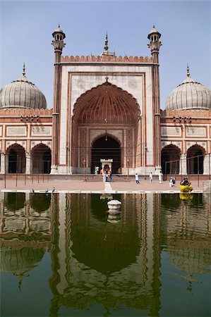 delhi - Jami Masjid mosque, Old Delhi, India, Asia Stock Photo - Rights-Managed, Code: 841-03869632