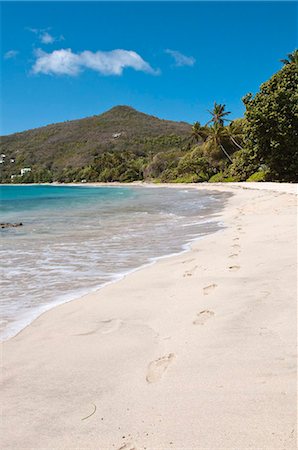 foot prints beach - Friendship Bay beach, Bequia, St. Vincent and The Grenadines, Windward Islands, West Indies, Caribbean, Central America Stock Photo - Rights-Managed, Code: 841-03869767