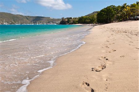 foot prints beach - Princess Margaret Beach, Bequia, St. Vincent and The Grenadines, Windward Islands, West Indies, Caribbean, Central America Stock Photo - Rights-Managed, Code: 841-03869774