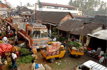View over the vegetable market, Chalai, Trivandrum, Kerala, India, Asia Foto de stock - Con derechos protegidos, Código: 841-03870254