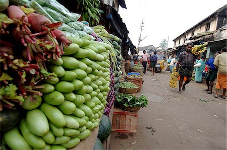 Vegetable market, Chalai, Trivandrum, Kerala, India, Asia Foto de stock - Con derechos protegidos, Código: 841-03870261