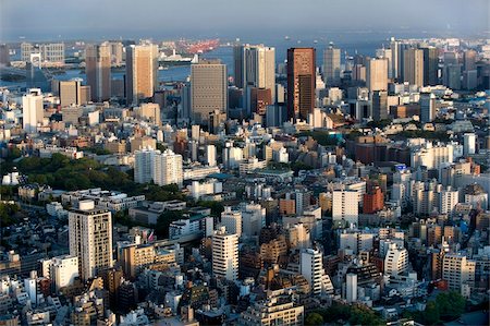Aerial view of metropolitan Tokyo from atop the Mori Tower at Roppongi Hills, Tokyo, Japan, Asia Stock Photo - Rights-Managed, Code: 841-03871378