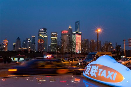 Pudong District view from the top of a cab at The Bund, Huangpu District, Shanghai, China, Asia Stock Photo - Rights-Managed, Code: 841-03871468