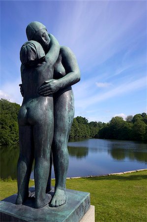 frogner park - Mother and,daughter, by Gustav Vigeland, sculptures in bronze in Vigeland Sculpture Park, Frognerparken, Oslo, Norway, Scandinavia, Europe Stock Photo - Rights-Managed, Code: 841-03871687