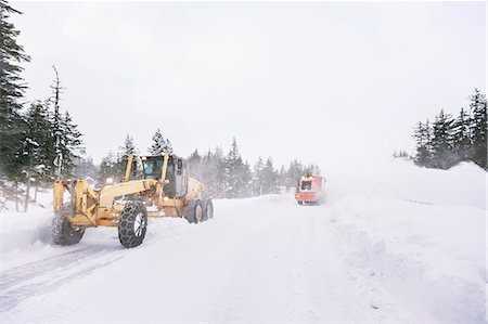 remove - City Of Whittier Snow Removal Crew Plowing The Road To Shotgun Cove After A Snow Storm, Winter Whittier, Southcentral Alaska, Usa. Stock Photo - Rights-Managed, Code: 854-08028146