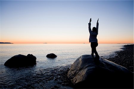 Woman at Bishops Beach viewing Kachemak Bay at Homer, Alasa Stock Photo - Rights-Managed, Code: 854-02955928