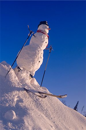 simsearch:854-02956132,k - Snowman on Skis Chugach Mountains SC Alaska Winter Foto de stock - Con derechos protegidos, Código: 854-02956127