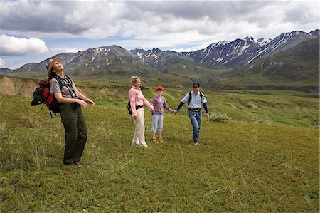 simsearch:854-03538162,k - Female National Park Interpretive Ranger leades group on a *discovery hike* in the Eielson area Denali National Park Alaska Stock Photo - Rights-Managed, Code: 854-03538115