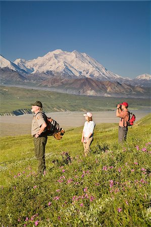 simsearch:854-03538162,k - National Park Interpretive Ranger takes a young couple on a *Discovery Hike* near Eielson visitor center Denali National Park Alaska Stock Photo - Rights-Managed, Code: 854-03538157