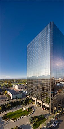 Morning view of the Robert B. Atwood office building in downtown Anchorage, Southcentral Alaska, Summer Stock Photo - Rights-Managed, Code: 854-03646304