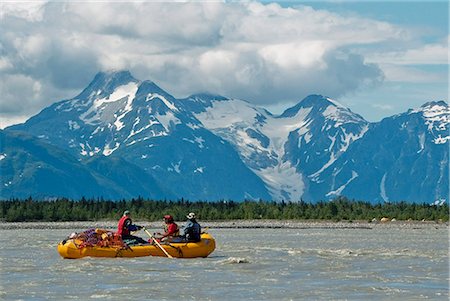 Rafters on the Tatshenshini River, Tatshenshini-Alsek Provincial Park, British Columbia, Canada, Summer Stock Photo - Rights-Managed, Code: 854-03739565