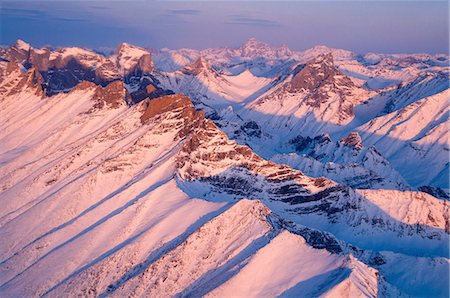 Morning aerial view of Arrigetch Peaks in the Brooks Range,Gates of the Arctic National Park & Preserve, Arctic Alaska, Winter Stock Photo - Rights-Managed, Code: 854-03846069