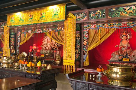 simsearch:855-06313356,k - Shrine of Goddess guanyin at Ching Wan Koon, Tsing Shan Temple, New Territories, Hong Kong Stock Photo - Rights-Managed, Code: 855-05984505