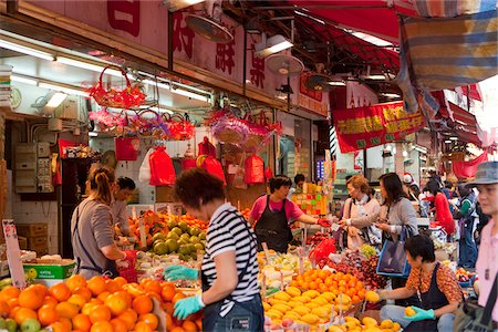 Food market at Yuen Long, New Territories, Hong Kong Stock Photo - Rights-Managed, Code: 855-05984629