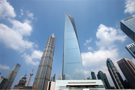 Skyline at Pudong, Shanghai, China Stock Photo - Rights-Managed, Code: 855-05981327