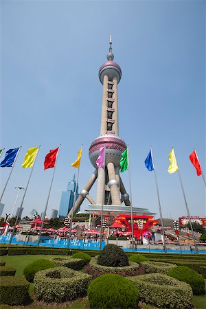 Oriental Pearl TV Tower, Pudong , Shanghai, P. R. China Stock Photo - Rights-Managed, Code: 855-05981411