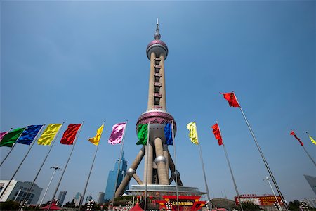 Oriental Pearl TV Tower, Pudong , Shanghai, P. R. China Stock Photo - Rights-Managed, Code: 855-05981412