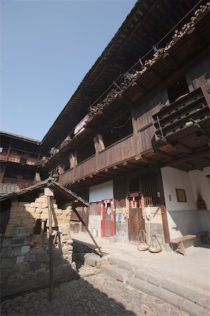 simsearch:855-05981752,k - Courtyard of Xicheng Lou at Hongkeng village, Yongding, Fujian, China Stock Photo - Rights-Managed, Code: 855-05981758