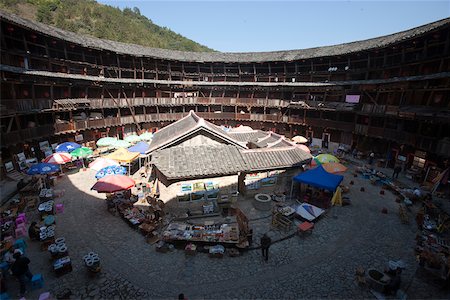 simsearch:855-05981752,k - Courtyard and corridors of Yuchanglou at Taxia village, Yongding, Fujian, China Stock Photo - Rights-Managed, Code: 855-05981776