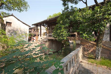 Yudu bridge, old town of Wuzhen, Zhejiang, China Stock Photo - Rights-Managed, Code: 855-05982733