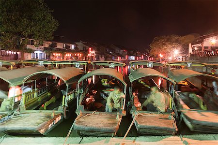 Old town of Xitang at night, Zhejiang, China Stock Photo - Rights-Managed, Code: 855-05982799