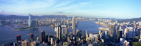 pro - Cityscape from the Peak, Hong Kong Stock Photo - Rights-Managed, Code: 855-05983683