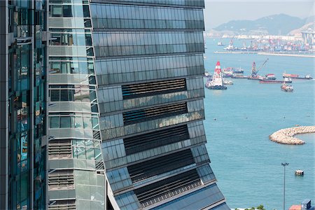 Overlooking Victoria Harbour west from West Kowloon, Hong Kong Stock Photo - Rights-Managed, Code: 855-05983890