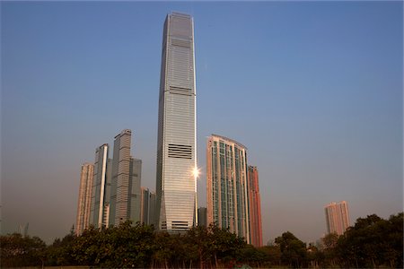 International Commerce Centre and luxurious apartments at West Kowloon, Hong Kong Stock Photo - Rights-Managed, Code: 855-05983991