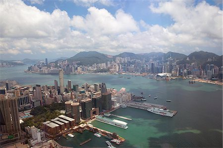 Panoramic sweep of Hong Kong cityscape from Sky100, 393 meters above sea level, Hong Kong Stock Photo - Rights-Managed, Code: 855-06314128