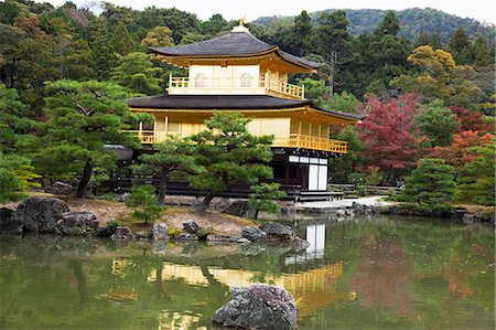 Kinkakuji (golden pavilion), Kyoto, Japan Stock Photo - Rights-Managed, Code: 855-06314417