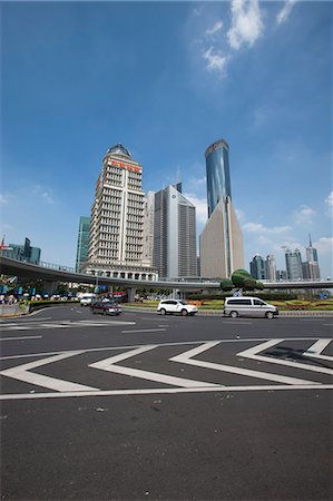 Skyscrapers at Luijiazui, Pudong, Shanghai, China Stock Photo - Rights-Managed, Code: 855-06312335