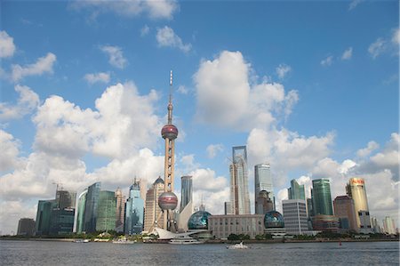 pudong - Skyline of Luijiazui from the Bund, Shanghail China Stock Photo - Rights-Managed, Code: 855-06312397