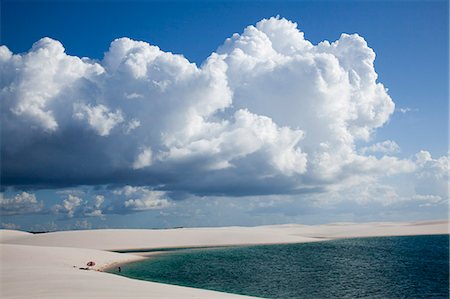 Sandy dunes near Lagoa Bonita (Beautiful Lagoon) at Parque Nacional dos Lencois Maranhenses, Brazil Stock Photo - Rights-Managed, Code: 855-06313104