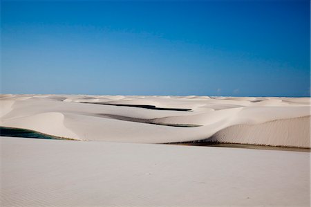 Sandy dunes near Lagoa Bonita (Beautiful Lagoon) at Parque Nacional dos Lencois Maranhenses, Brazil Stock Photo - Rights-Managed, Code: 855-06313103