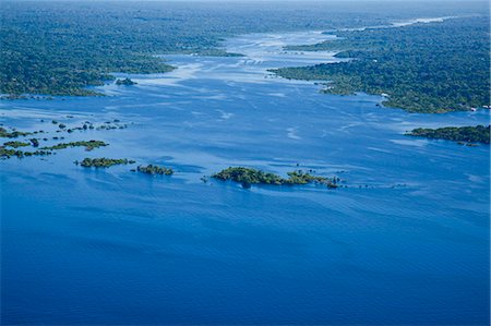 rainforest - Aerial view of Amazon jungle and Amazon River, Brazil Stock Photo - Rights-Managed, Code: 855-06313254