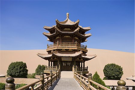 Yueyaquan (Crescent moon lake), Mingsha Shan, Dunhuang, Silkroad, Gansu Province, China Stock Photo - Rights-Managed, Code: 855-06337903