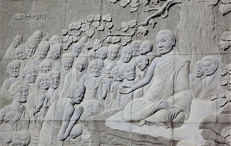 Wall sculpture, Western monastery, Lo Wai, Tsuen Wan, Hong Kong Stock Photo - Rights-Managed, Code: 855-06338228