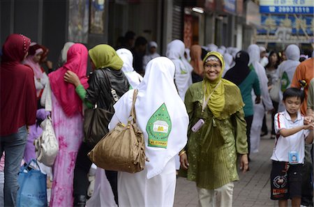 Domestic helpers gather on Sunday, Wanchai, Hong Kong Stock Photo - Rights-Managed, Code: 855-06339515